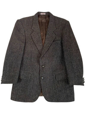 Harris Tweed Blazer Mens Size 38R Brown Sport Jacket